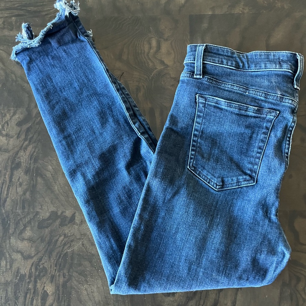 Joe's Jeans Distressed Blue Ankle Jeans